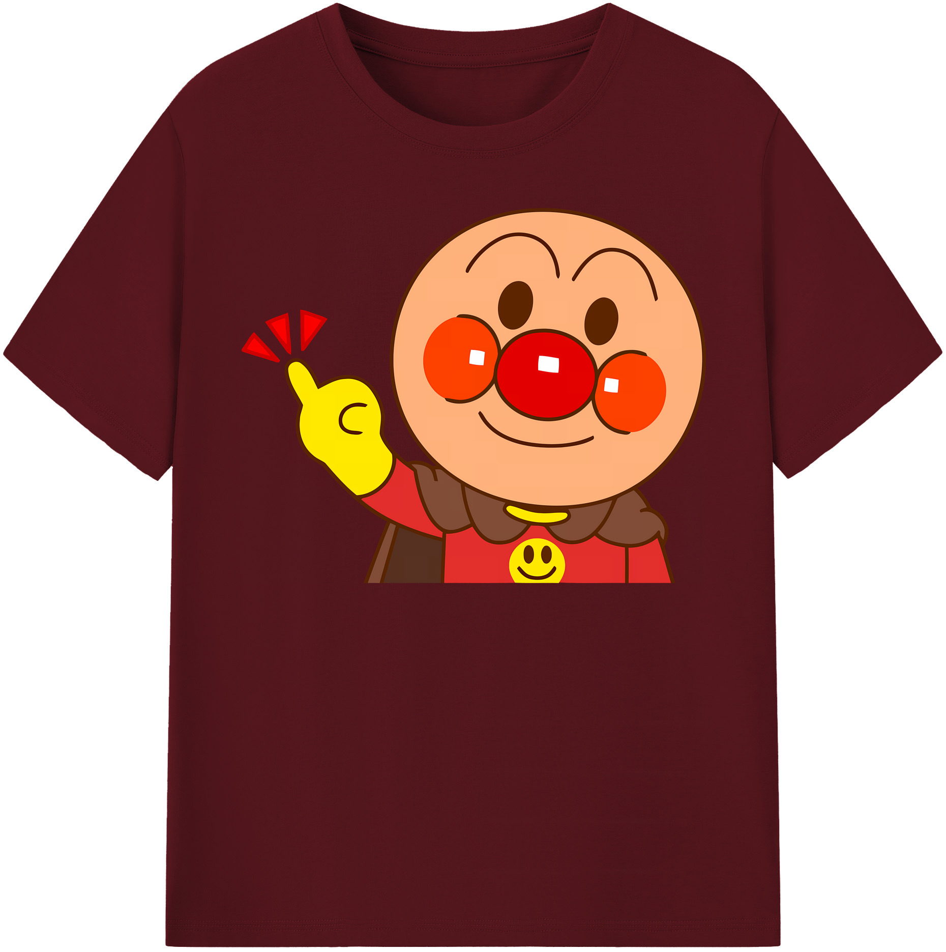（画像用） アンパンマン Anpanman 綿100％半袖Tシャツ（フロントプリント）